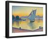 Le Port au soleil couchant, Opus 236 (Saint-Tropez), 1892-Paul Signac-Framed Giclee Print