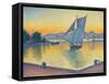 Le Port au soleil couchant, Opus 236 (Saint-Tropez), 1892-Paul Signac-Framed Stretched Canvas