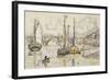 Le port de Bordeaux-Paul Signac-Framed Giclee Print