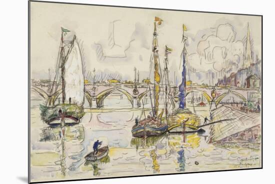 Le port de Bordeaux-Paul Signac-Mounted Giclee Print