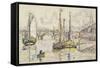 Le port de Bordeaux-Paul Signac-Framed Stretched Canvas