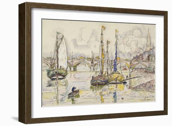 Le port de Bordeaux-Paul Signac-Framed Giclee Print