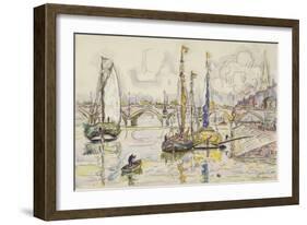 Le port de Bordeaux-Paul Signac-Framed Giclee Print