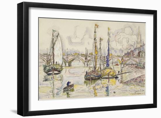 Le port de Bordeaux-Paul Signac-Framed Giclee Print