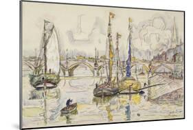 Le port de Bordeaux-Paul Signac-Mounted Giclee Print