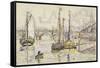 Le port de Bordeaux-Paul Signac-Framed Stretched Canvas