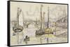 Le port de Bordeaux-Paul Signac-Framed Stretched Canvas