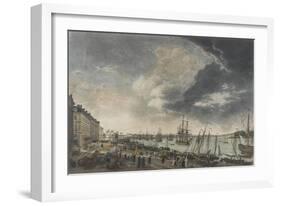 Le port de Bordeaux-Claude Joseph Vernet-Framed Giclee Print