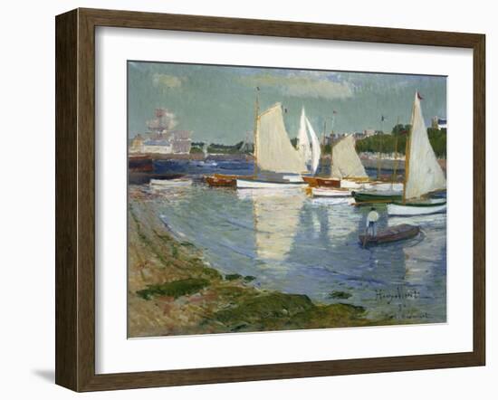 Le Port De L'Orient, 1890-Henry Moret-Framed Giclee Print