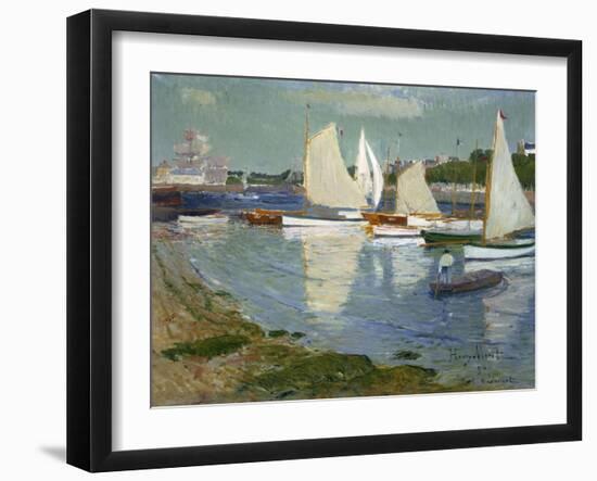 Le Port De L'Orient, 1890-Henry Moret-Framed Giclee Print