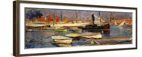 Le Port de Marseille, 1904-1918-Henri Martin-Framed Giclee Print