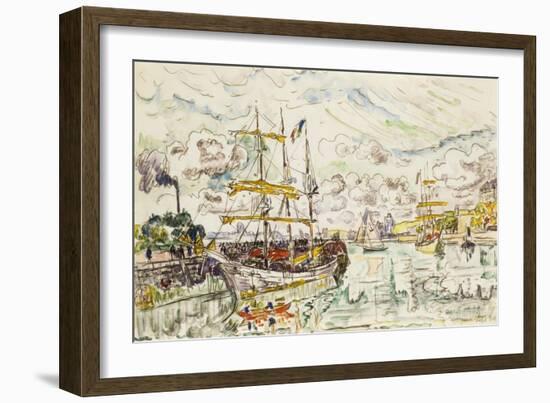 Le Port de Saint-Malo-Paul Signac-Framed Giclee Print