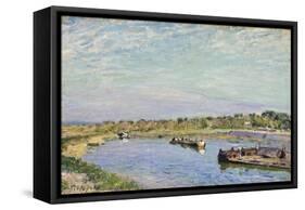 Le Port De Saint Mammes, Le Matin, 1885-Alfred Sisley-Framed Stretched Canvas