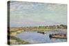 Le Port De Saint Mammes, Le Matin, 1885-Alfred Sisley-Stretched Canvas