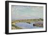 Le Port De Saint Mammes, Le Matin, 1885-Alfred Sisley-Framed Giclee Print