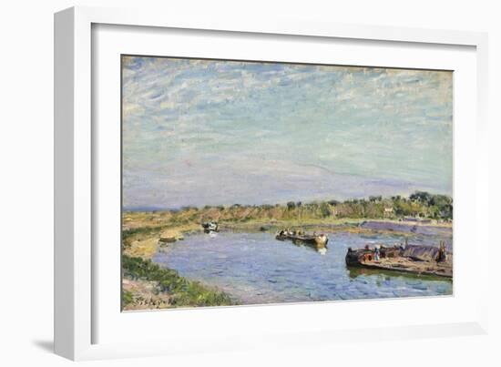 Le Port De Saint Mammes, Le Matin, 1885-Alfred Sisley-Framed Giclee Print