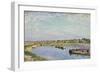 Le Port De Saint Mammes, Le Matin, 1885-Alfred Sisley-Framed Giclee Print