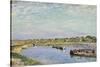 Le Port De Saint Mammes, Le Matin, 1885-Alfred Sisley-Stretched Canvas