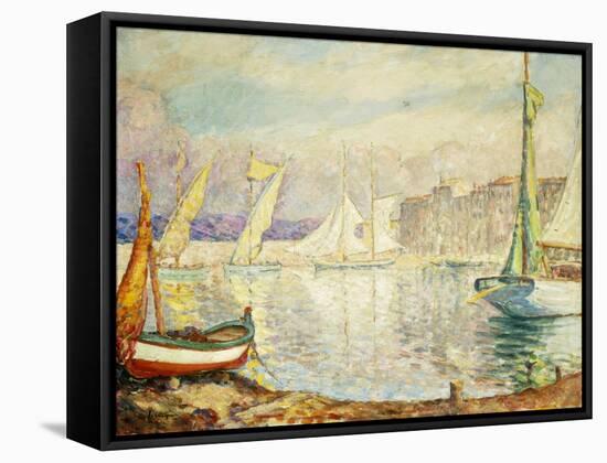 Le Port de Saint Tropez-Henri Lebasque-Framed Stretched Canvas