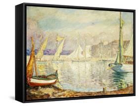 Le Port de Saint Tropez-Henri Lebasque-Framed Stretched Canvas