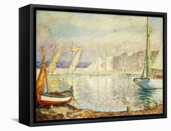 Le Port de Saint Tropez-Henri Lebasque-Framed Stretched Canvas