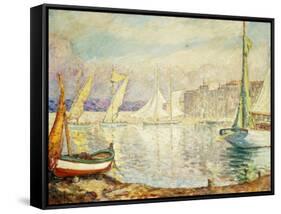 Le Port de Saint Tropez-Henri Lebasque-Framed Stretched Canvas