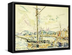 Le Port de Saint-Tropez-Paul Signac-Framed Stretched Canvas