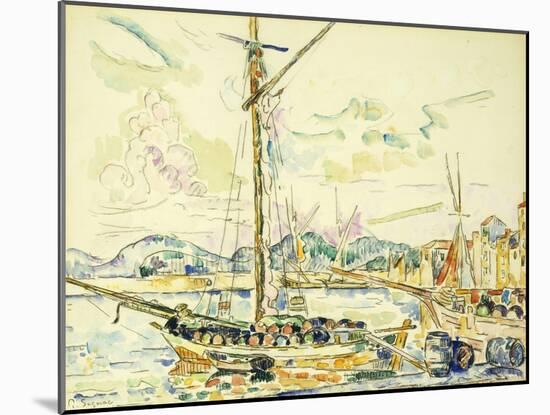 Le Port de Saint-Tropez-Paul Signac-Mounted Giclee Print