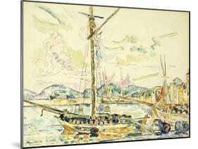 Le Port de Saint-Tropez-Paul Signac-Mounted Giclee Print