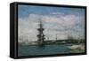 Le Port Du Havre, Circa 1864-1866-Eugène Boudin-Framed Stretched Canvas