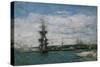 Le Port Du Havre, Circa 1864-1866-Eugène Boudin-Stretched Canvas