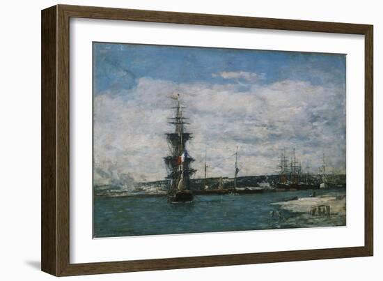 Le Port Du Havre, Circa 1864-1866-Eugène Boudin-Framed Giclee Print