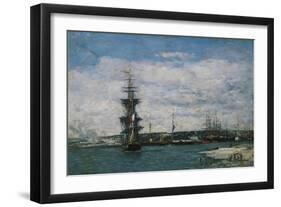 Le Port Du Havre, Circa 1864-1866-Eugène Boudin-Framed Giclee Print