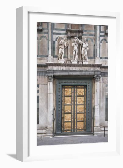 Le Porte Del Paradiso, East Side of Baptistery, by Lorenzo Ghiberti-Guido Cozzi-Framed Photographic Print