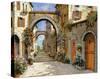 Le Porte Rosse Sulla Strada-Furtesen-Stretched Canvas