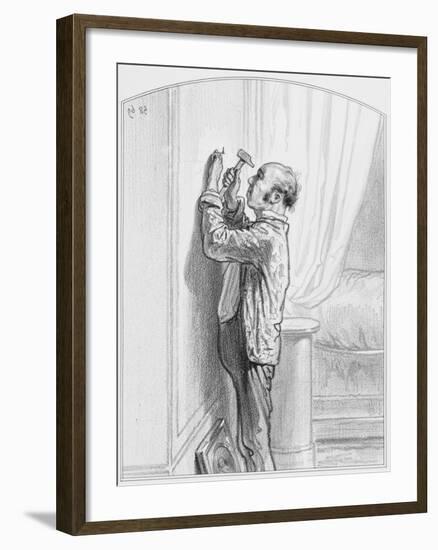 Le Portrait De La Prima Donna, Plate 4 from Les Toquades, 1858-Paul Gavarni-Framed Giclee Print