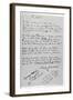 Le Possede' Autograph Poem (Pen and Ink on Paper)-Charles Pierre Baudelaire-Framed Giclee Print