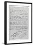 Le Possede' Autograph Poem (Pen and Ink on Paper)-Charles Pierre Baudelaire-Framed Giclee Print