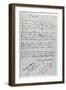 Le Possede' Autograph Poem (Pen and Ink on Paper)-Charles Pierre Baudelaire-Framed Giclee Print