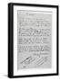 Le Possede' Autograph Poem (Pen and Ink on Paper)-Charles Pierre Baudelaire-Framed Giclee Print