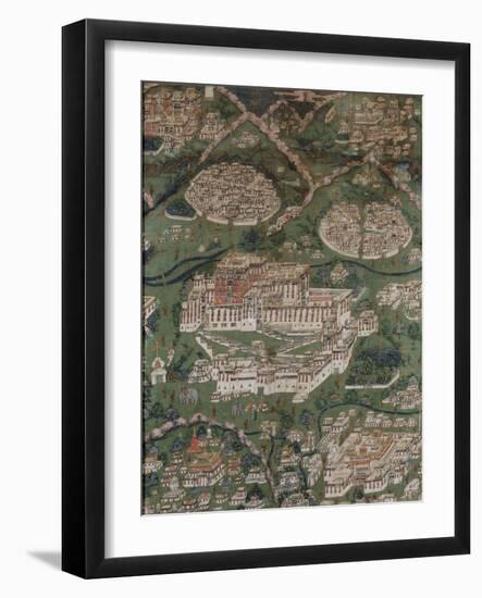 Le Potala entouré des grands temples et monastères gelupta-null-Framed Giclee Print