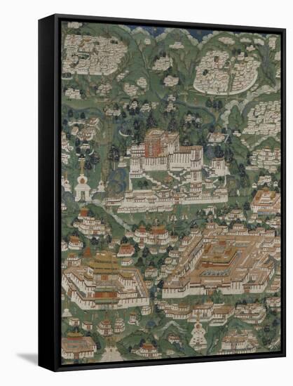 Le Potala et les principaux monuments du Tibet central-null-Framed Stretched Canvas
