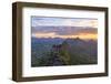 Le Pouce mountain during the African sunset, Moka Range, Port Louis, Mauritius-Roberto Moiola-Framed Photographic Print