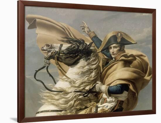 Le Premier Consul franchissant les Alpes au col du Grand Saint-Bernard-Jacques-Louis David-Framed Premium Giclee Print