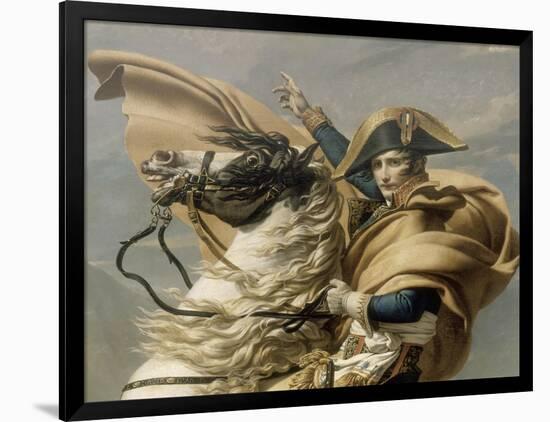 Le Premier Consul franchissant les Alpes au col du Grand Saint-Bernard-Jacques-Louis David-Framed Premium Giclee Print