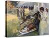 Le Premier Soin, 1914-Alexandre De Riquer-Stretched Canvas