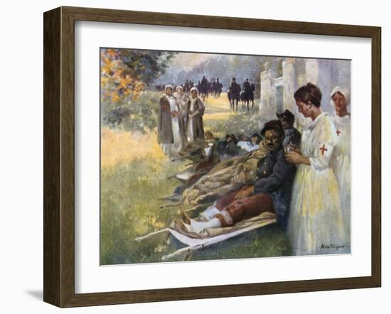 Le Premier Soin, 1914-Alexandre De Riquer-Framed Giclee Print