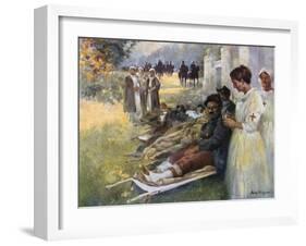 Le Premier Soin, 1914-Alexandre De Riquer-Framed Giclee Print