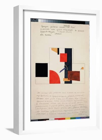 Le Principe De La Peinture Murale (The Principle of the Mural Painting). Oeuvre De Kasimir Severino-Kazimir Severinovich Malevich-Framed Giclee Print