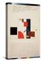 Le Principe De La Peinture Murale (The Principle of the Mural Painting). Oeuvre De Kasimir Severino-Kazimir Severinovich Malevich-Stretched Canvas